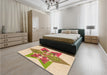 Patterned Brown Gold Rug in a Bedroom, pat806org