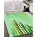 Patterned Jade Green Rug in Family Room, pat807grn