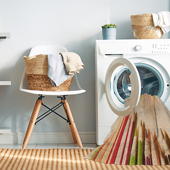 Machine Washable Transitional Khaki Gold Rug in a Washing Machine, wshpat807org