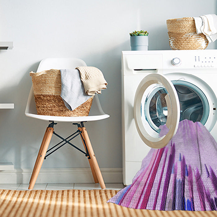 Machine Washable Transitional Purple Rug in a Washing Machine, wshpat807pur