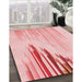 Patterned Pink Rug in Family Room, pat807rd