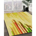 Machine Washable Transitional Yellow Rug in a Family Room, wshpat807yw