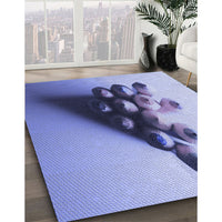 Patterned Slate Blue Rug, pat808blu