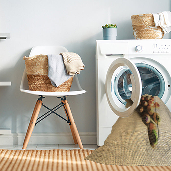 Machine Washable Transitional Saddle Brown Rug in a Washing Machine, wshpat808brn