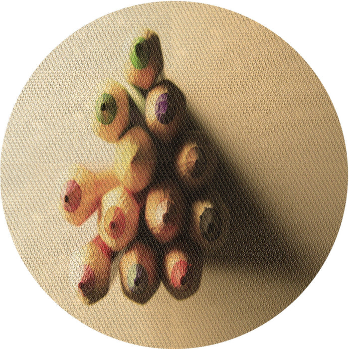 Square Patterned Saddle Brown Rug, pat808brn