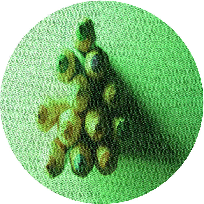 Square Patterned Green Rug, pat808grn