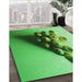 Machine Washable Transitional Green Rug in a Family Room, wshpat808grn