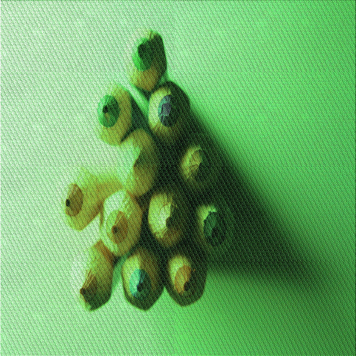 Round Patterned Green Rug, pat808grn