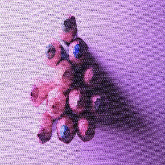 Round Patterned Dark Orchid Purple Rug, pat808pur