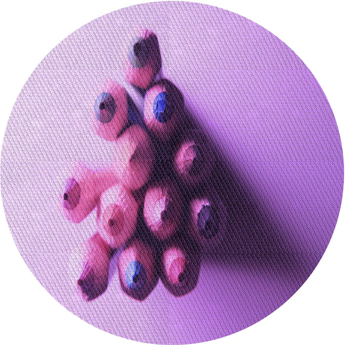 Square Patterned Dark Orchid Purple Rug, pat808pur