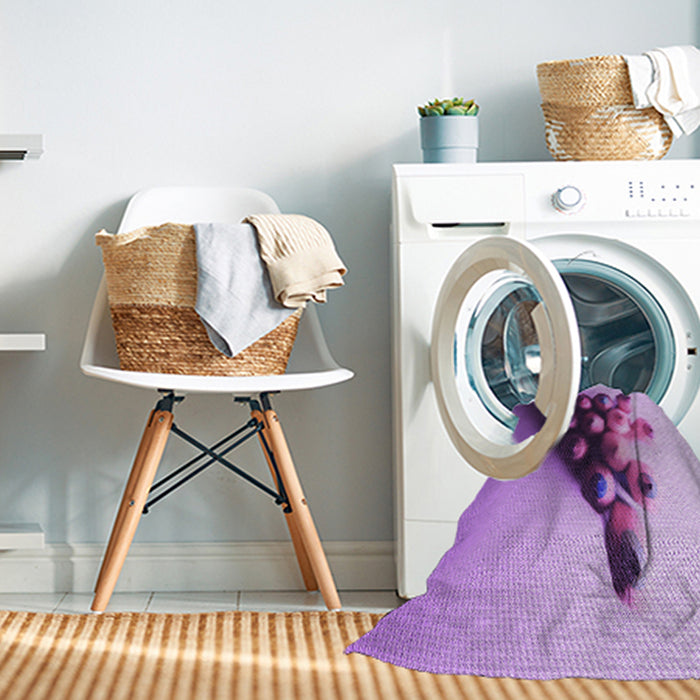 Machine Washable Transitional Dark Orchid Purple Rug in a Washing Machine, wshpat808pur