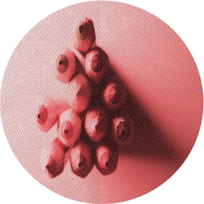 Square Patterned Pastel Pink Rug, pat808rd