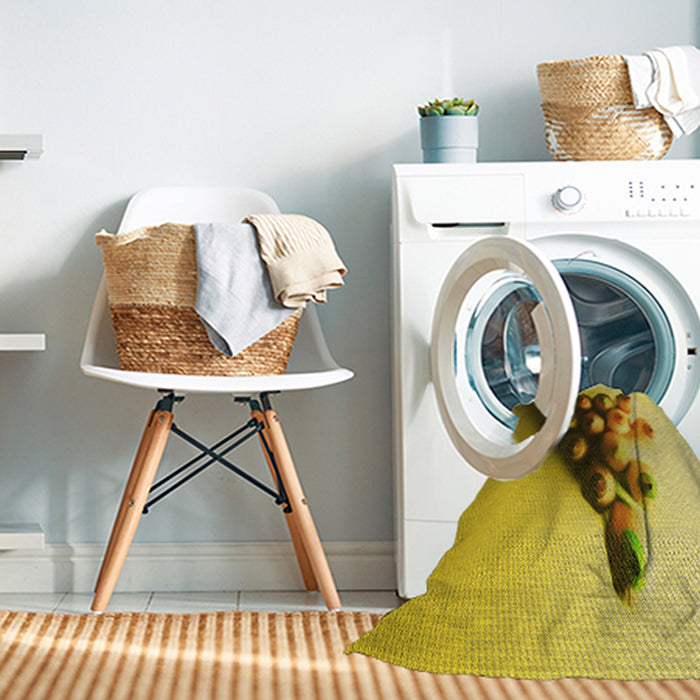 Machine Washable Transitional Bright Gold Yellow Rug in a Washing Machine, wshpat808yw