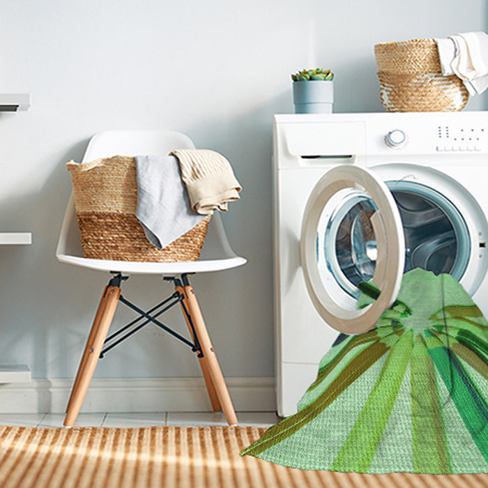 Machine Washable Transitional Green Rug in a Washing Machine, wshpat809grn