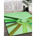 Machine Washable Transitional Green Rug in a Family Room, wshpat809grn