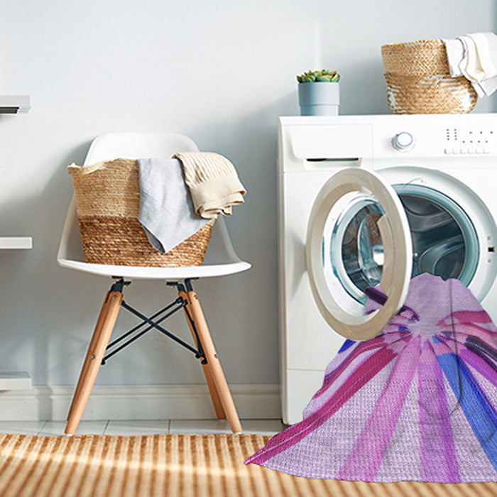 Machine Washable Transitional Blossom Pink Rug in a Washing Machine, wshpat809pur