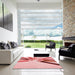 Square Patterned Red Rug in a Living Room, pat809rd