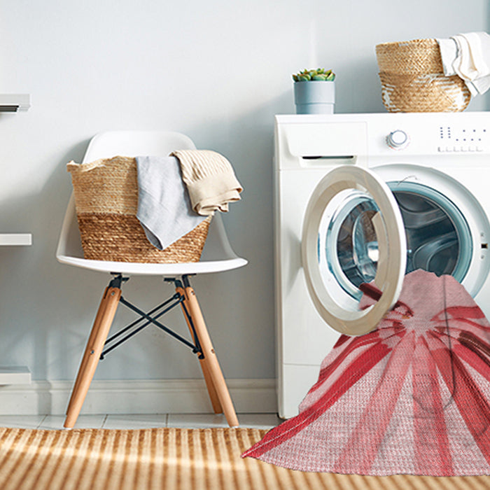 Machine Washable Transitional Red Rug in a Washing Machine, wshpat809rd