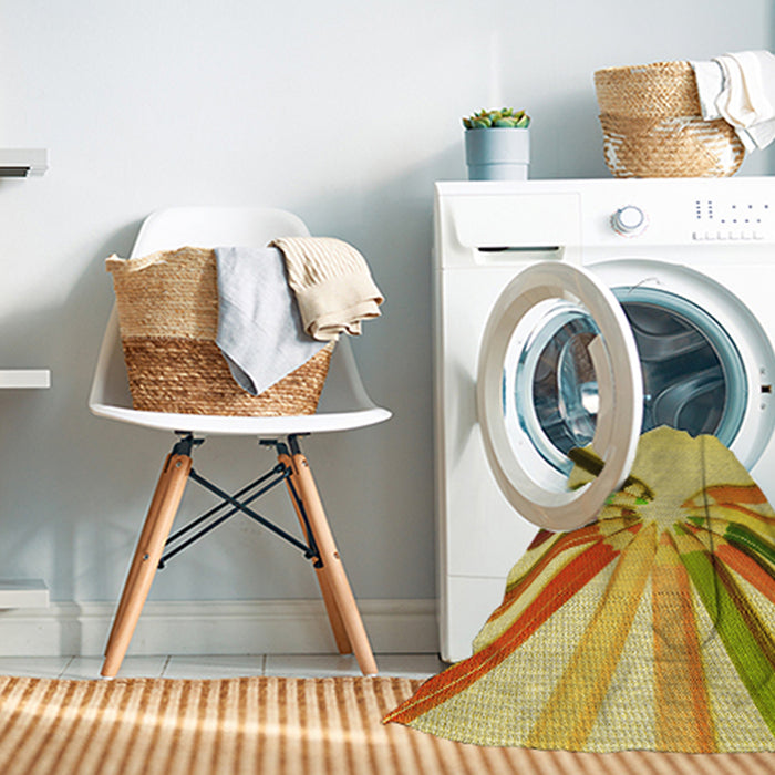 Machine Washable Transitional Bold Yellow Rug in a Washing Machine, wshpat809yw