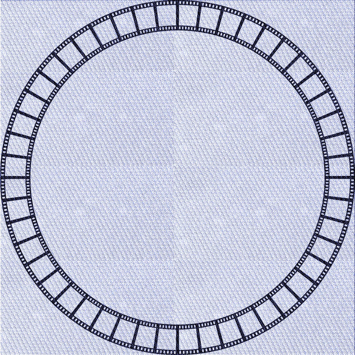 Round Machine Washable Transitional Lavender Blue Rug, wshpat81blu