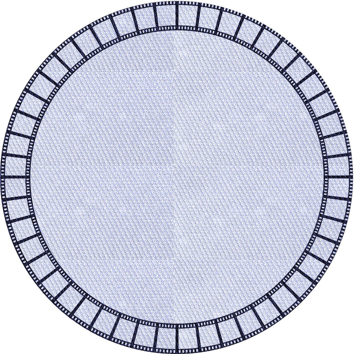 Square Patterned Lavender Blue Rug, pat81blu