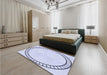 Patterned Lavender Blue Rug in a Bedroom, pat81blu