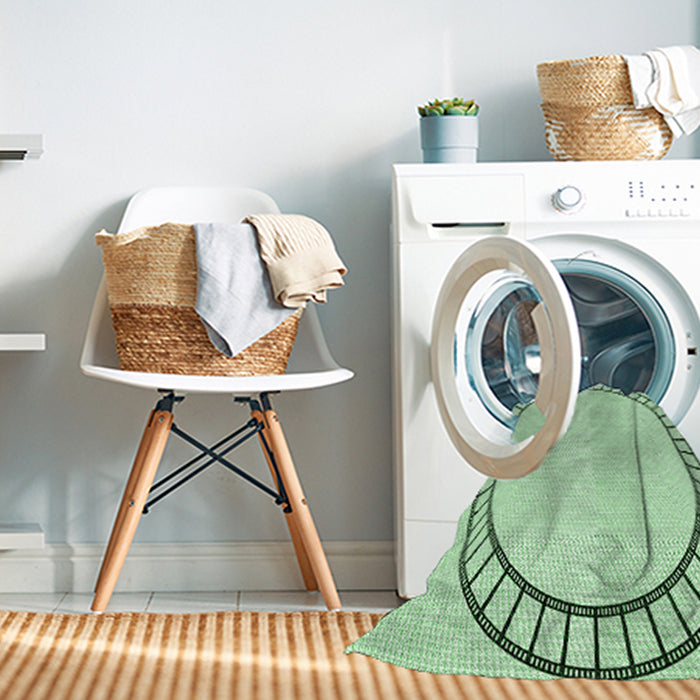 Machine Washable Transitional Mint Green Rug in a Washing Machine, wshpat81grn