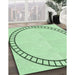 Machine Washable Transitional Mint Green Rug in a Family Room, wshpat81grn