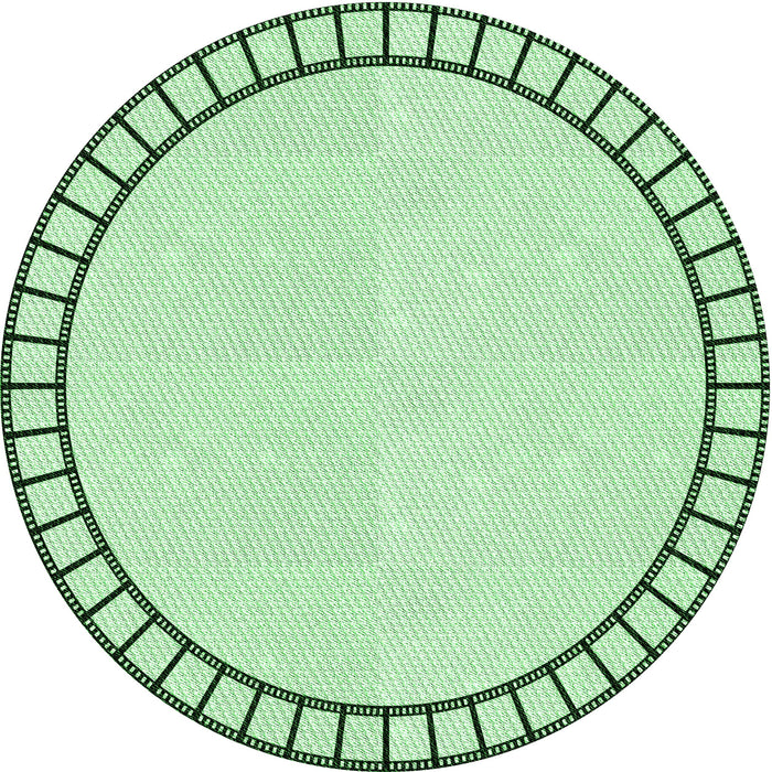 Square Patterned Mint Green Rug, pat81grn