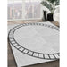 Machine Washable Transitional Platinum Gray Rug in a Family Room, wshpat81gry