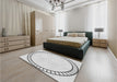 Patterned Platinum Gray Rug in a Bedroom, pat81gry