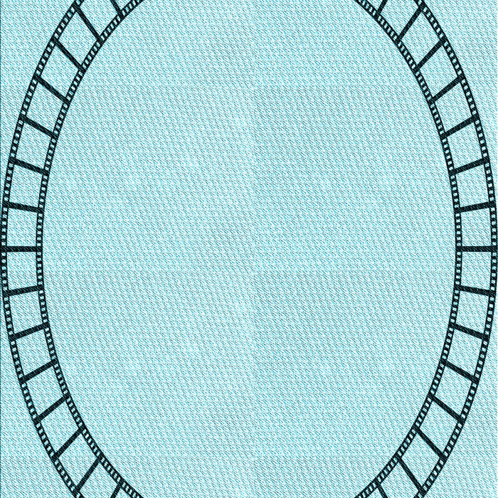 Patterned Electric Blue Rug, pat81lblu