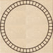 Round Patterned Peru Brown Rug, pat81org