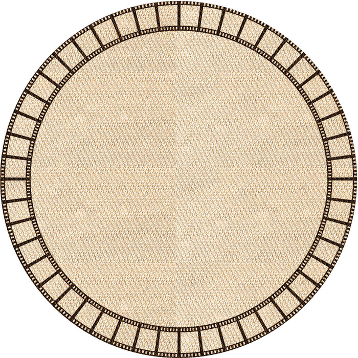 Square Patterned Peru Brown Rug, pat81org
