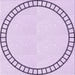 Round Patterned Orchid Purple Rug, pat81pur