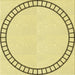Round Patterned Sun Yellow Rug, pat81yw