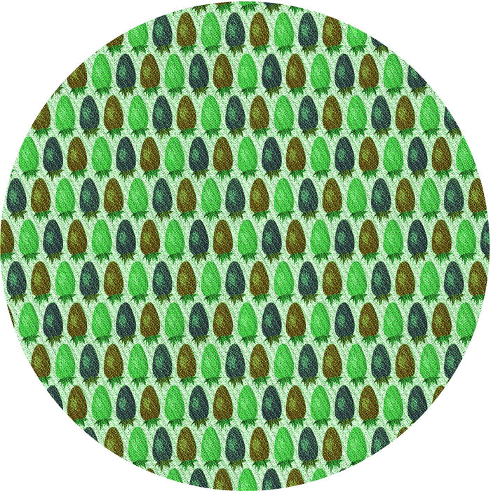 Square Machine Washable Transitional Jade Green Rug in a Living Room, wshpat811grn