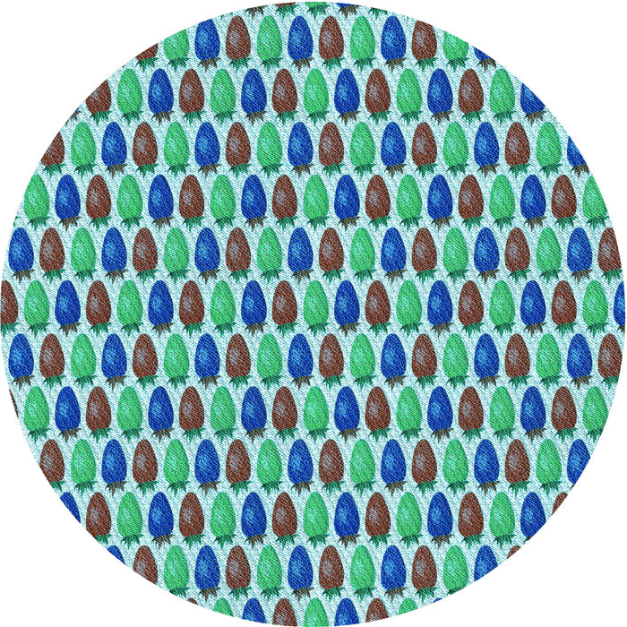 Square Machine Washable Transitional Turquoise Green Rug in a Living Room, wshpat811lblu