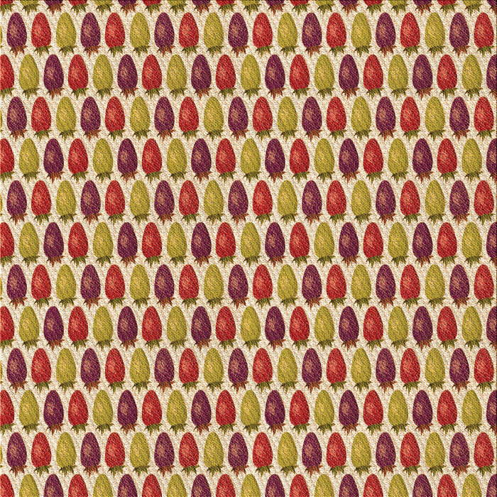 Round Patterned Red Rug, pat811org