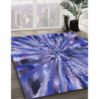 Patterned Purple Mimosa Purple Rug, pat812blu