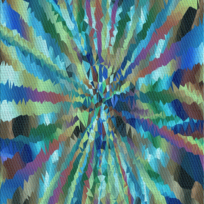 Patterned Blue Rug, pat812lblu