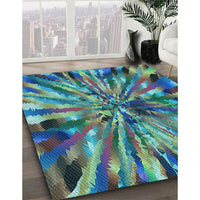 Patterned Blue Rug, pat812lblu