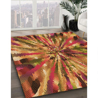 Patterned Orange Rug, pat812org