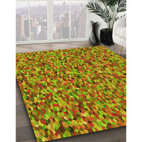 Patterned Pistachio Green Rug, pat813yw