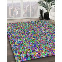 Patterned Green Novelty Rug, pat813