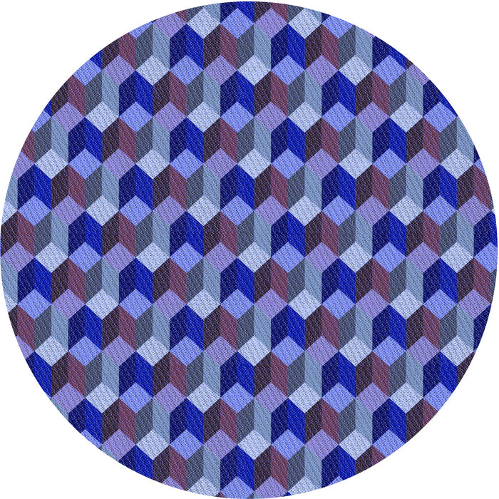 Square Patterned Blue Rug, pat814blu