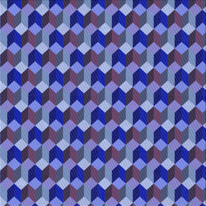 Round Patterned Blue Rug, pat814blu