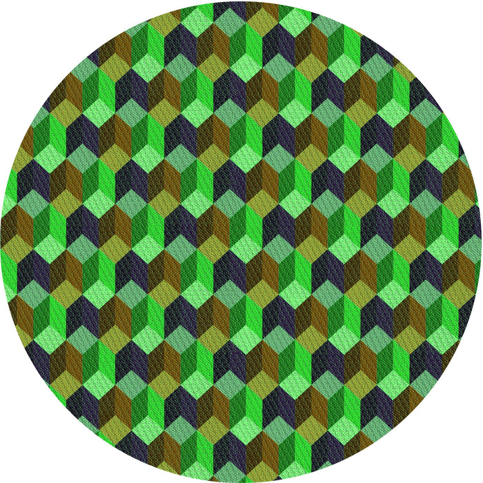 Square Machine Washable Transitional Lime Green Rug in a Living Room, wshpat814grn