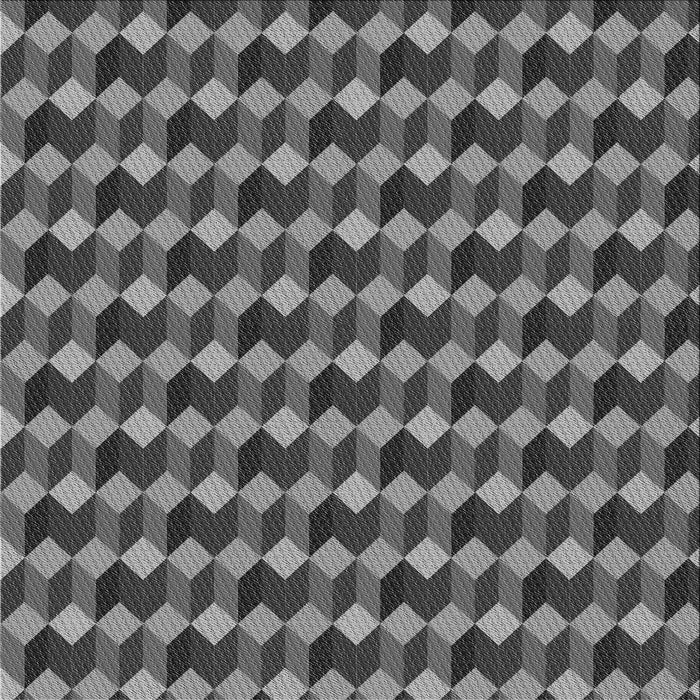 Round Patterned Black Rug, pat814gry