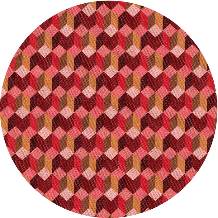 Square Patterned Orange Rug, pat814rd